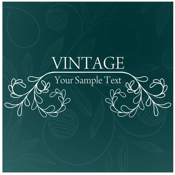 Elegant Vintage Abstract Ornament Template Vector Illustration — Stock Vector
