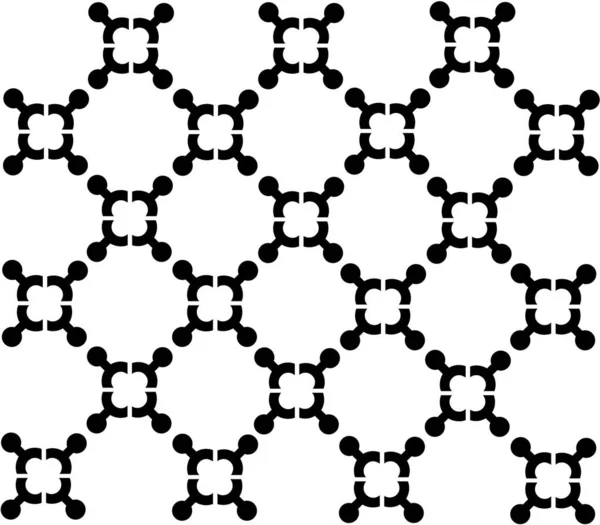 Patrón Inconsútil Vector Formas Geométricas Blanco Negro — Vector de stock