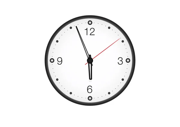 Годинник Ізольований Білому Фоні — стоковий вектор