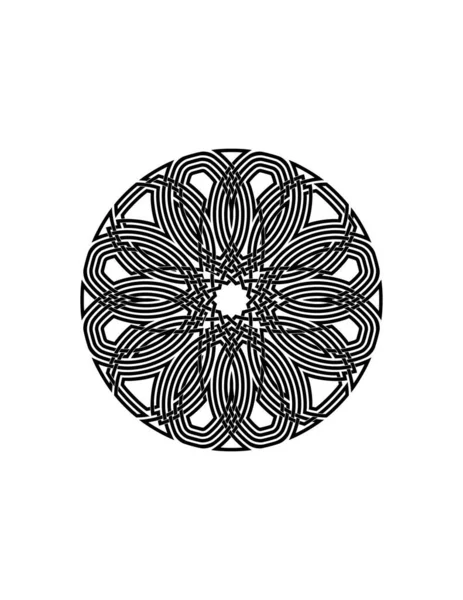 Mandala Elemento Decorativo Mano Disegnato — Vettoriale Stock