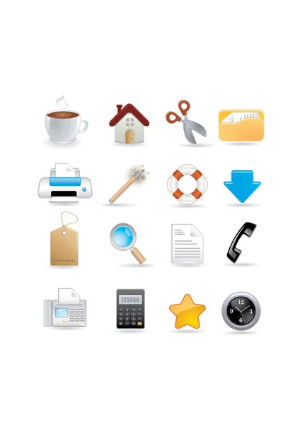 Office Office Icon Set — Stock Vector