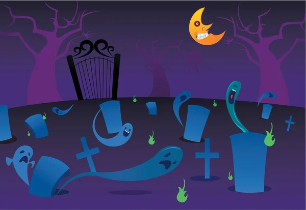 Šťastný Halloween Party Vektorový Ilustrační Design — Stockový vektor