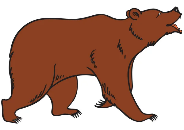 Urso Desenho Animado Ilustração Fundo Branco — Vetor de Stock