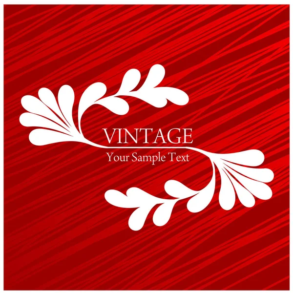 Elegante Marco Vintage Con Adorno Floral Ilustración Vectorial Para Diseño — Vector de stock