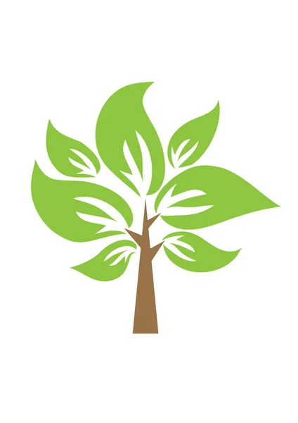 Πράσινο Λογότυπο Δέντρο Πρότυπο Σχεδιασμού Διανυσματική Απεικόνιση — Διανυσματικό Αρχείο