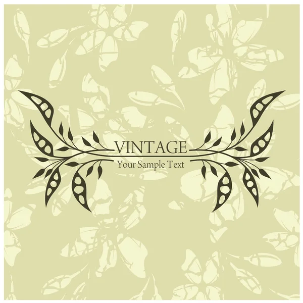 Eleganter Vintage Rahmen Mit Floralem Ornament Vektorillustration Für Design — Stockvektor