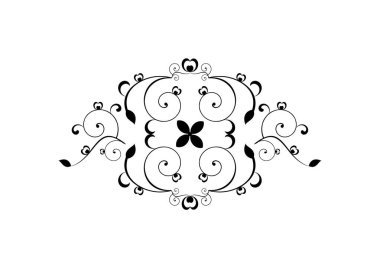 Çiçek süslemeli zarif bir klasik çerçeve. Vektör çizimi. tasarım için.