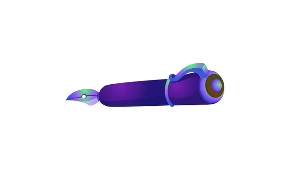 紫と紫のロケットアイコン 漫画スタイル — ストックベクタ