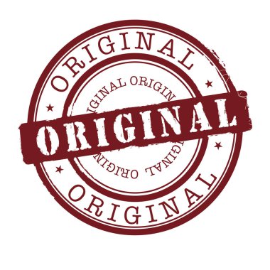 Orijinal Kırmızı Lastik Damga Vektörü