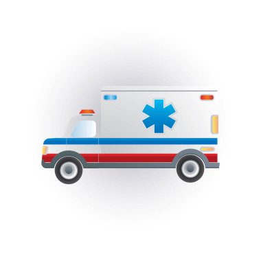 Ambulans araba vektör çizim