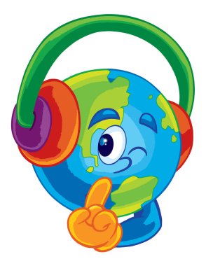 Planet Earth karikatür vektör illüstrasyon