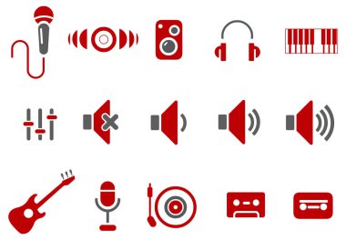 Müzik simgeleri illüstrasyon vektör