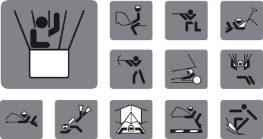 Vektör çizim spor Icons set