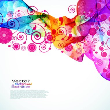 soyut renkli arkaplan vektör çizimi