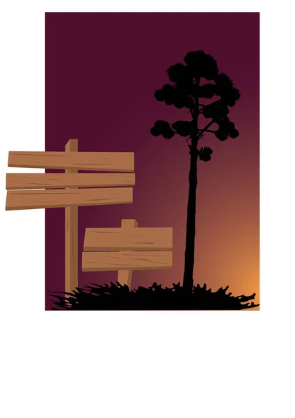 Wektorowy Wizerunek Drewnianych Westchnień — Wektor stockowy