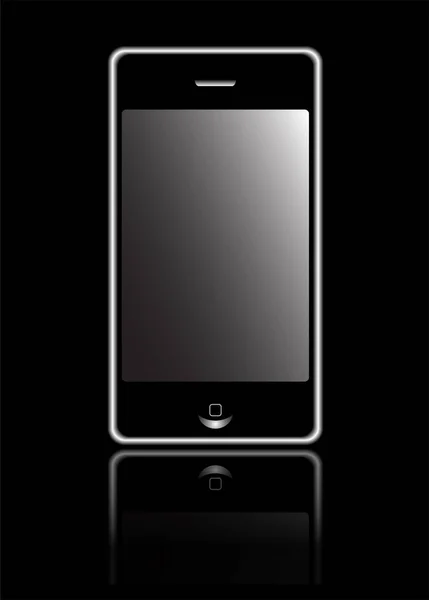 Smartphone Moderne Avec Écran Vide — Image vectorielle