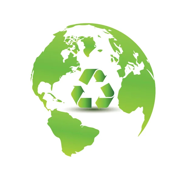Día Mundial Del Medio Ambiente Vector Logo Plantilla — Archivo Imágenes Vectoriales