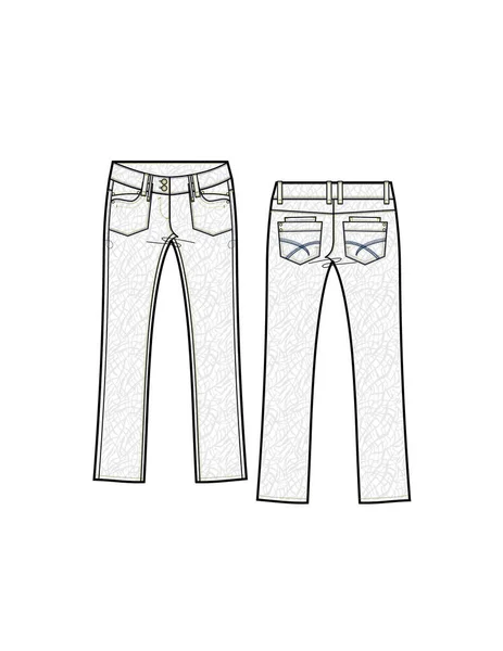 Conjunto Jeans Vetor Ilustração — Vetor de Stock