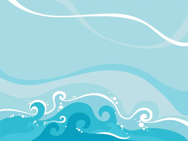 Αφηρημένα Κύματα Νερό Και Μπλε Φόντο — Διανυσματικό Αρχείο