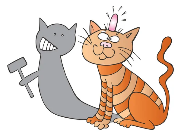 Cute Cat Cartoon Vector Illustration — Stock Vector