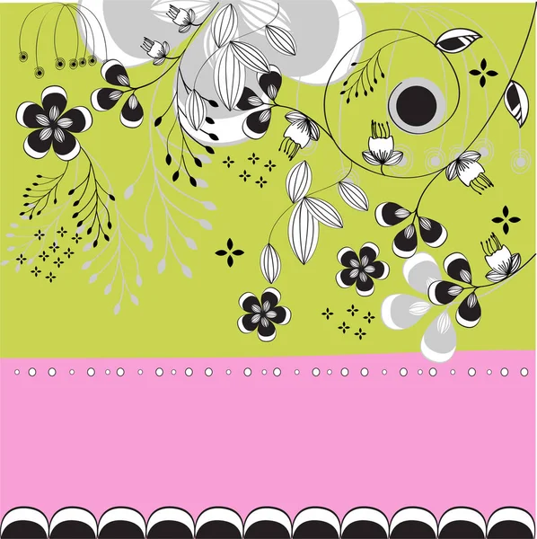 花卉背景 创意装饰品插图 复制空间横幅 — 图库矢量图片