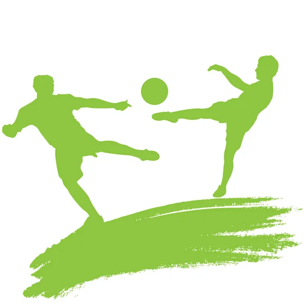 Illustration Vectorielle Une Silhouette Footballeur — Image vectorielle