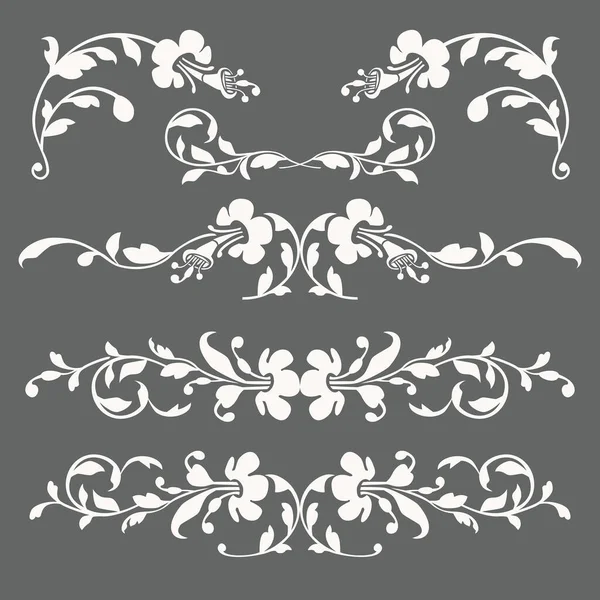 Vecteur Baroque Éléments Vintage Pour Design Motif Antique Anthus — Image vectorielle