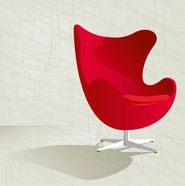 Red Chair Vector Illustration — Stock Vector