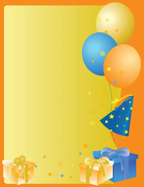 Birthday Party Card Vector Illustration — Stock Vector