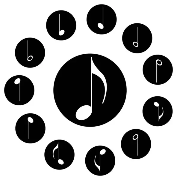 Icônes Musique Illustration Vectorielle — Image vectorielle