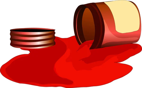 Ilustração Vetorial Tinta Vermelha — Vetor de Stock