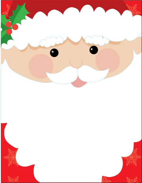 サンタクロースベクターイラスト付きのクリスマスカード — ストックベクタ