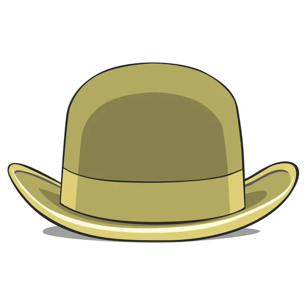 Bowler Hat Vector Ilustración — Archivo Imágenes Vectoriales