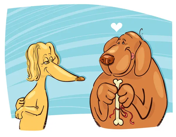 Cartoon Dogs Vector Illustration — Stock Vector