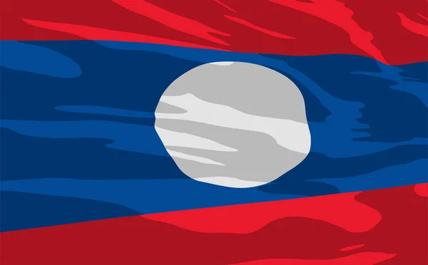 Laos Flagga Vektor Illustration — Stock vektor