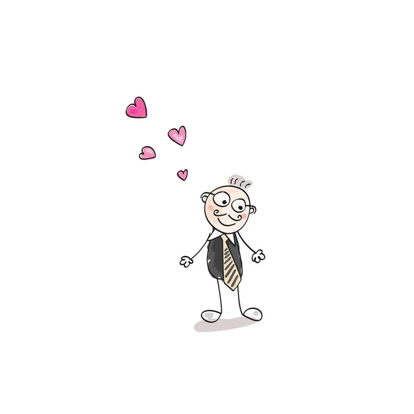 Hombre Amor Ilustración Vector Dibujos Animados — Archivo Imágenes Vectoriales