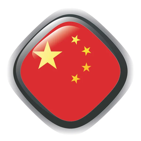 Значок Китайского Флага Векторная Иллюстрация — стоковый вектор