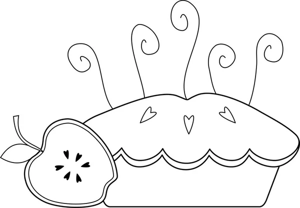Gâteau Délicieux Frais Avec Dessin Vectoriel Cerise Illustration — Image vectorielle
