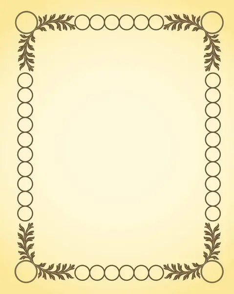矢量复古框 用于有花卉装饰的文本 — 图库矢量图片