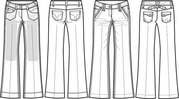 Set Vettoriale Pantaloni — Vettoriale Stock
