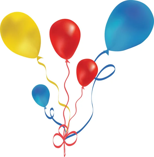 Ensemble Ballons Multicolores — Image vectorielle