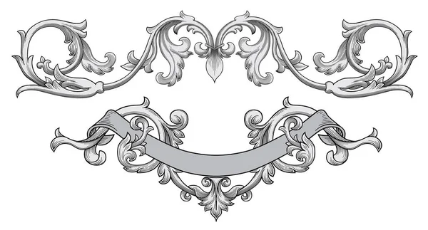 Éléments Design Vectoriel Baroque — Image vectorielle