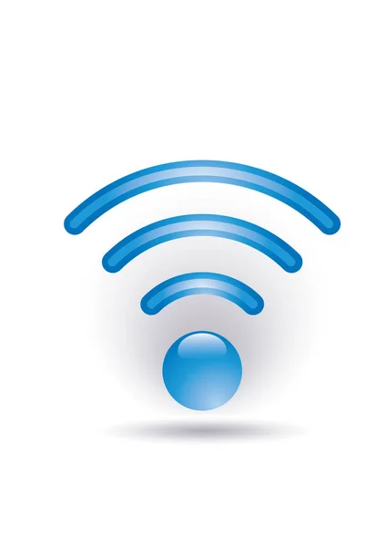 Disegno Illustrazione Vettoriale Icona Wireless — Vettoriale Stock