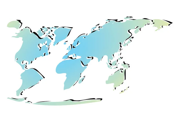 Mapa Del Mundo Vector Ilustración Diseño — Vector de stock