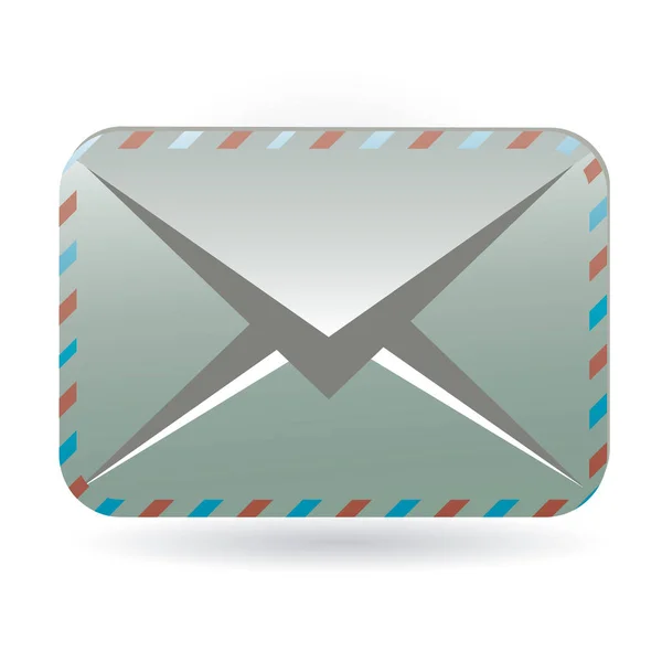 電子メールのメッセージの印のイラストの設計白の上のグラフィック — ストックベクタ