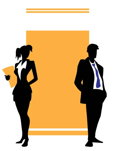 Silhouette Business People Vector — Stock Vector