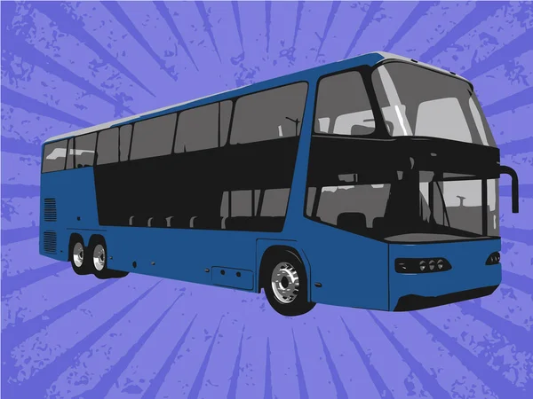 Bus Sur Illustration Vectorielle Arrière Plan Couleur — Image vectorielle