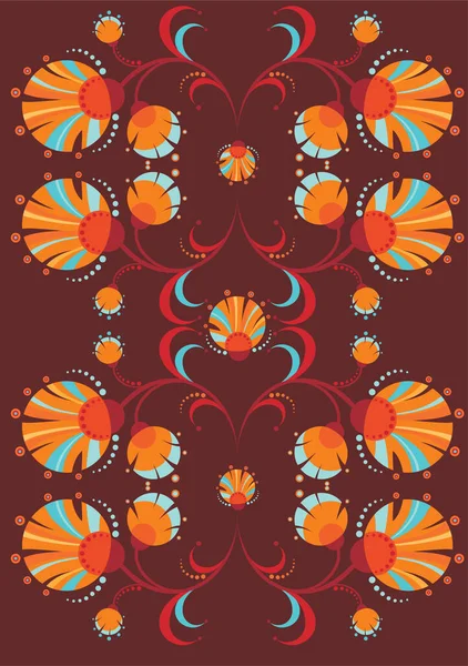 Illustration Vectorielle Fond Floral Coloré Avec Des Fleurs — Image vectorielle