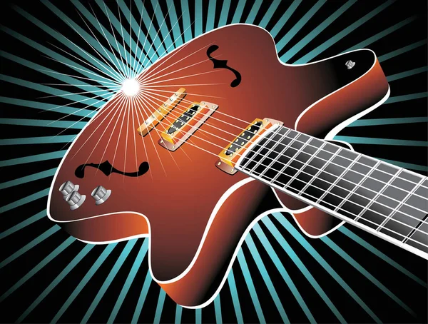 Guitarra Elétrica Vetor Ilustração — Vetor de Stock