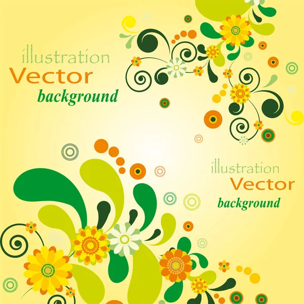 Fondo Floral Abstracto Con Lugar Para Texto — Vector de stock